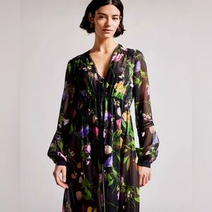 Ted Baker Zennie Black Cover-Up With Tape Detail, size M